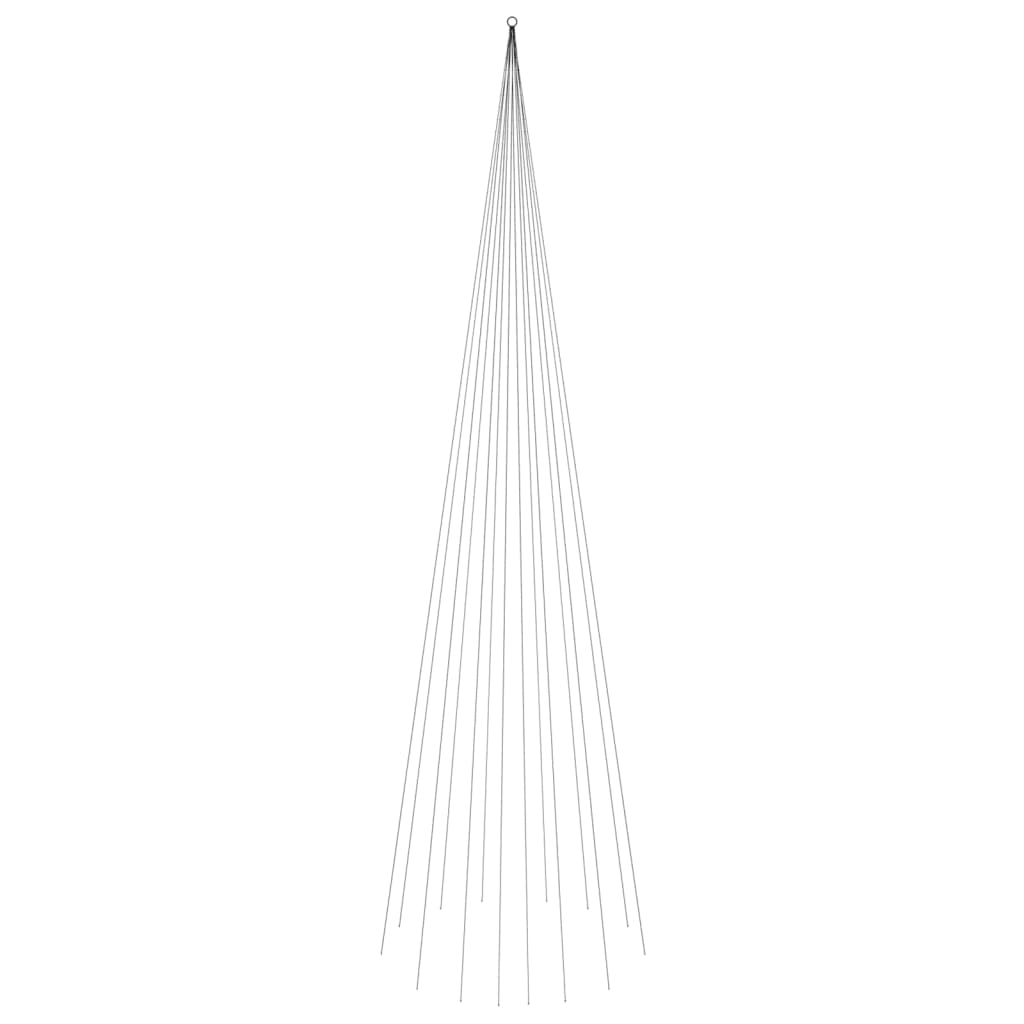 Joulukuusi lipputankoon 1134 kylmän valkoista LED-valoa 800 cm - Harrastajankoti.fi