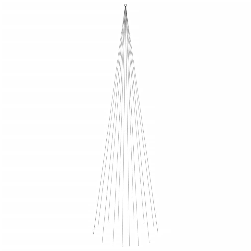 Joulukuusi lipputankoon 1134 sinistä LED-valoa 800 cm - Harrastajankoti.fi