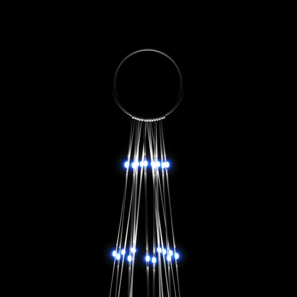 Joulukuusi lipputankoon 1134 sinistä LED-valoa 800 cm - Harrastajankoti.fi