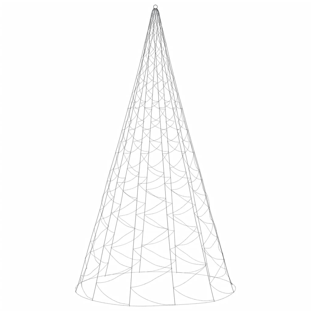 Joulukuusi lipputankoon 1400 sinistä LED-valoa 500 cm - Harrastajankoti.fi