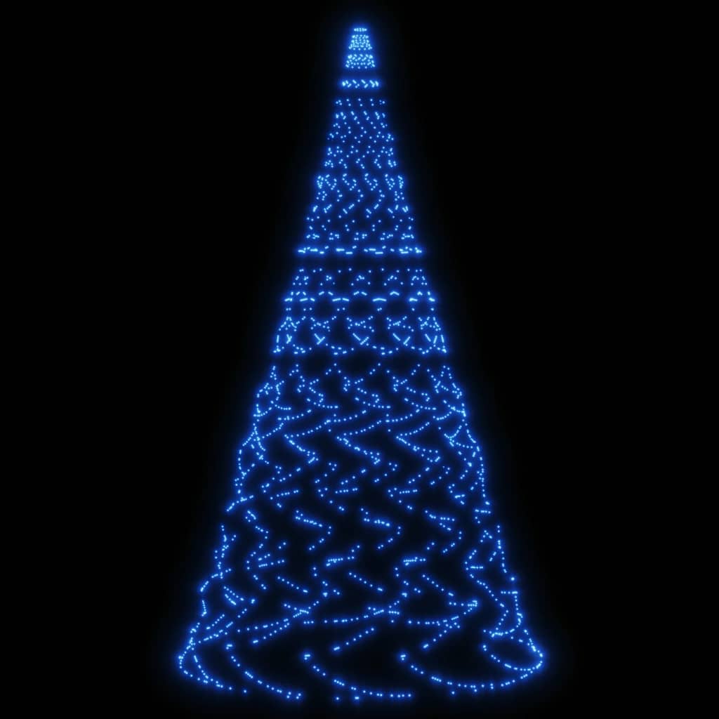 Joulukuusi lipputankoon 1400 sinistä LED-valoa 500 cm - Harrastajankoti.fi