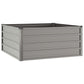 Korotettu kukkalaatikko harmaa 100x100x45 cm Corten teräs - Harrastajankoti.fi