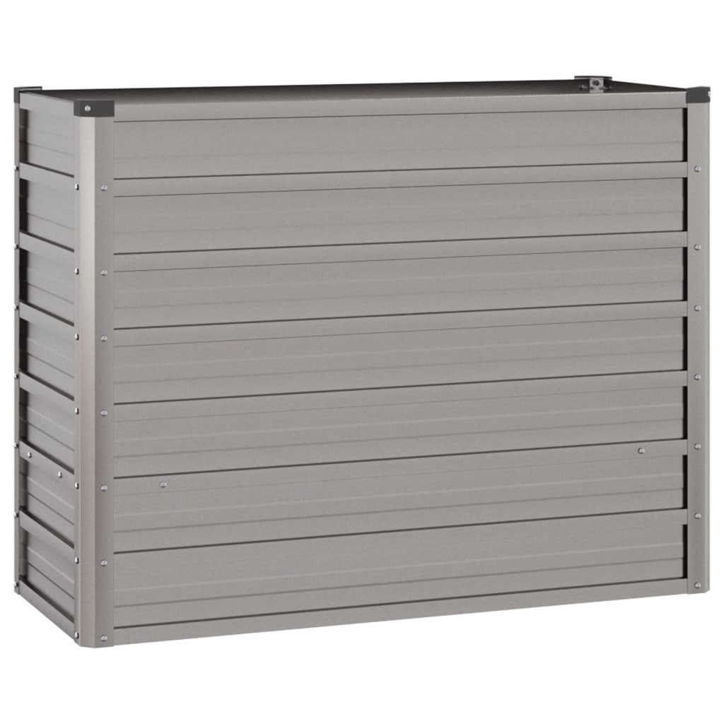 Korotettu kukkalaatikko harmaa 100x40x77 cm Corten teräs - Harrastajankoti.fi