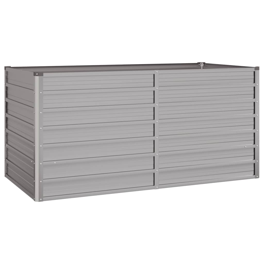 Korotettu kukkalaatikko harmaa 160x80x77 cm Corten teräs - Harrastajankoti.fi