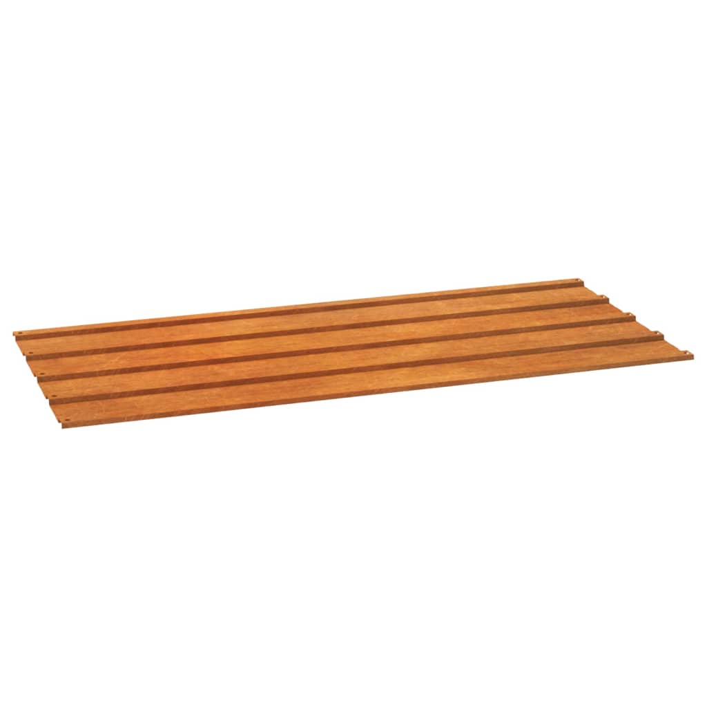 Kattopaneelit 12 kpl harmaa 100x44 cm Corten teräs - Harrastajankoti.fi