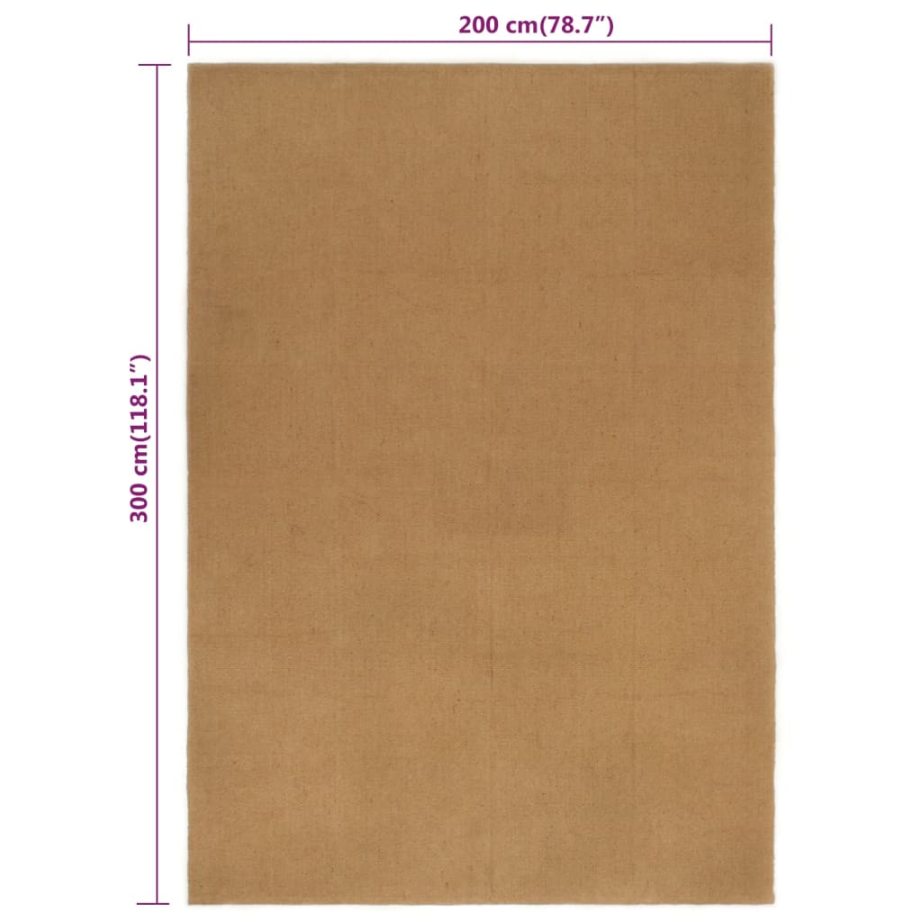 Matto 200x300 cm juutti suorakaide - Harrastajankoti.fi