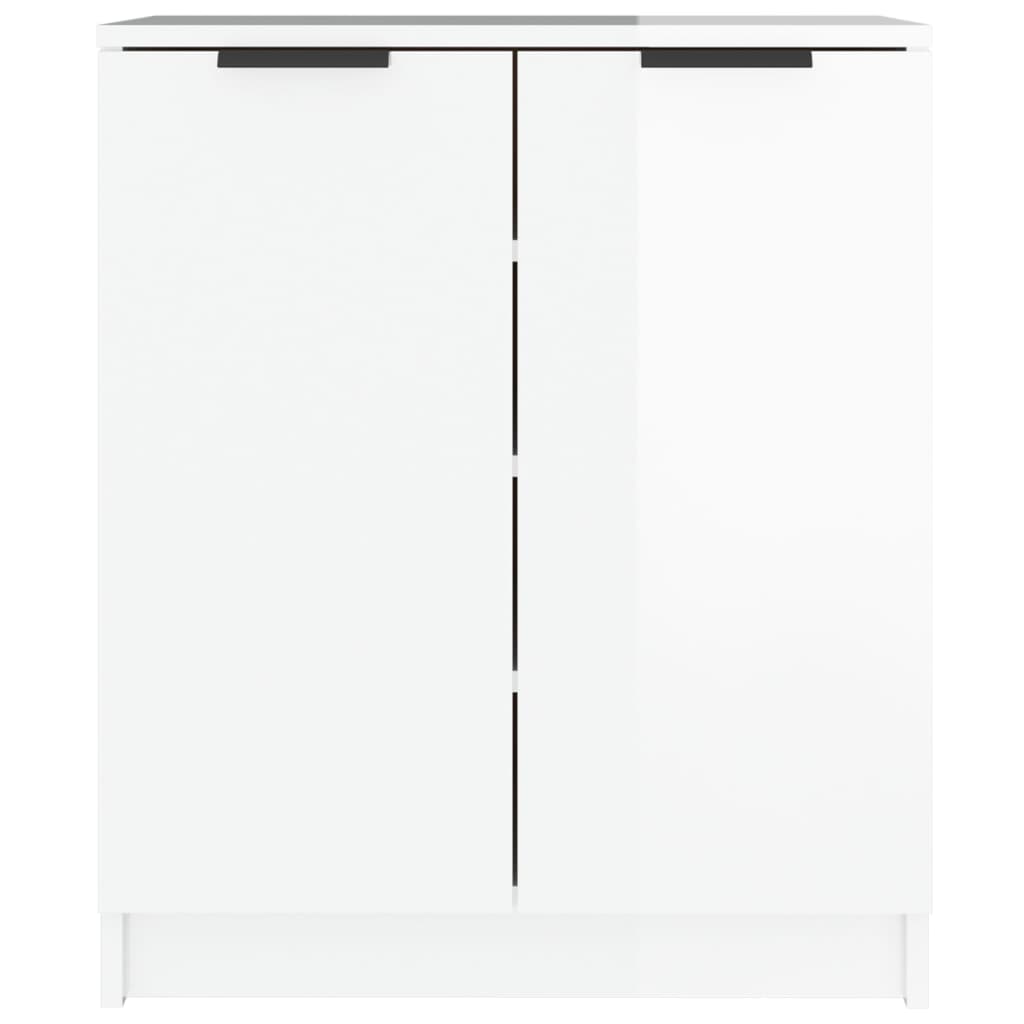 Kenkäkaappi korkeakiilto valkoinen 59x35x70 cm tekninen puu - Harrastajankoti.fi