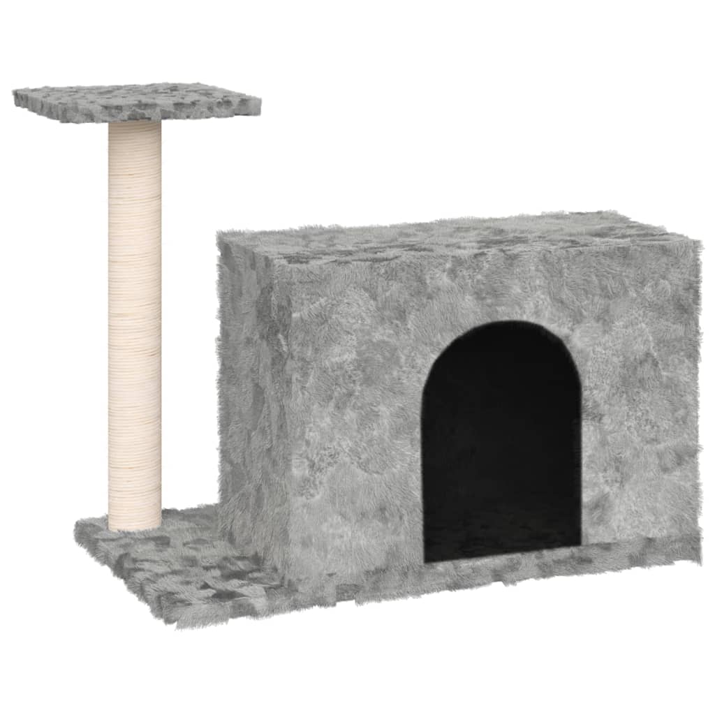 Kissan kiipeilypuu sisal- raapimispylväällä vaaleanharm. 51 cm - Harrastajankoti.fi