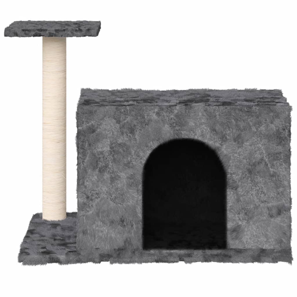 Kissan kiipeilypuu sisal- raapimispylväällä tummanharmaa 51 cm - Harrastajankoti.fi