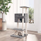 Kissan kiipeilypuu sisal- raapimispylväillä v.harmaa 108,5 cm - Harrastajankoti.fi