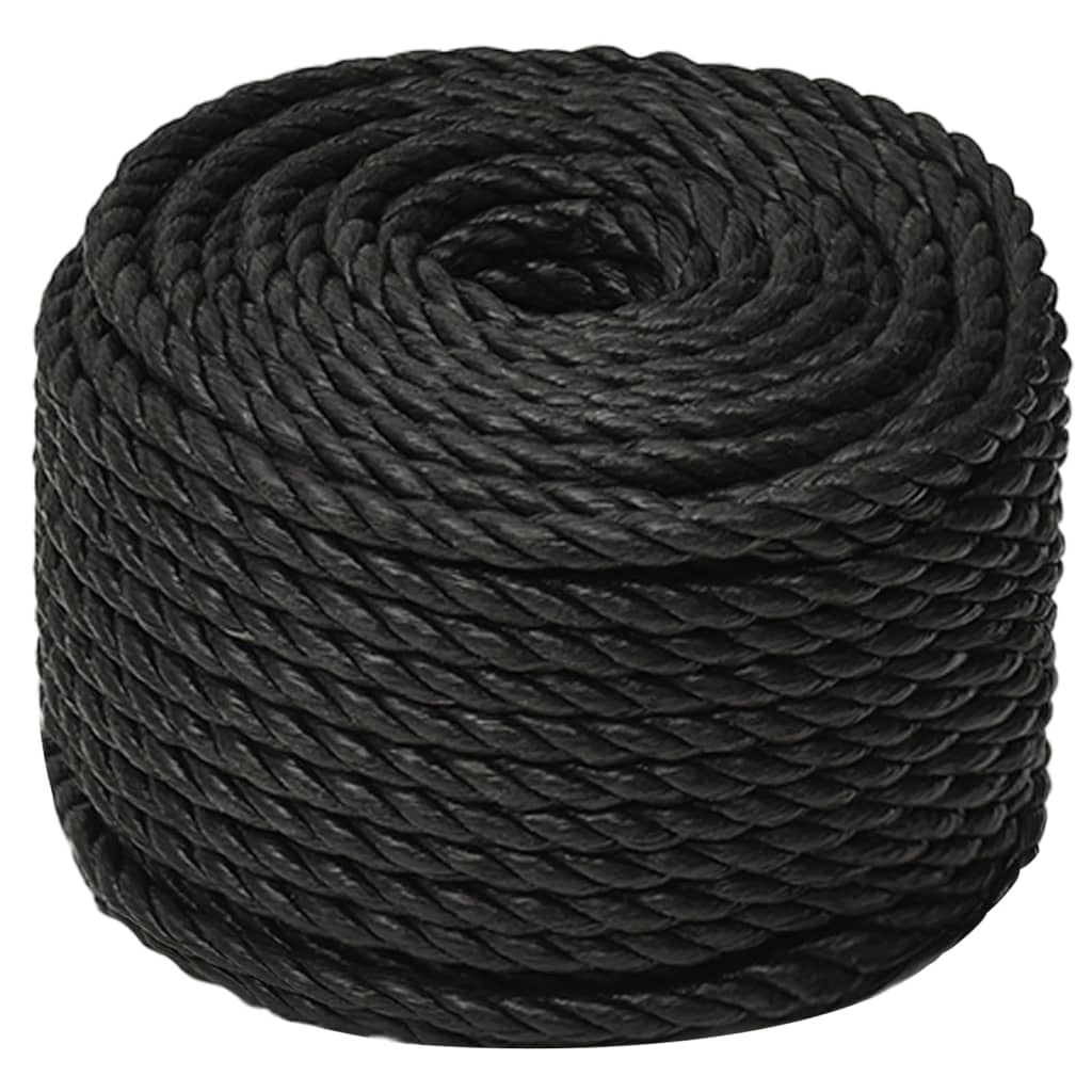 Työköysi musta 10 mm 100 m polypropeeni - Harrastajankoti.fi