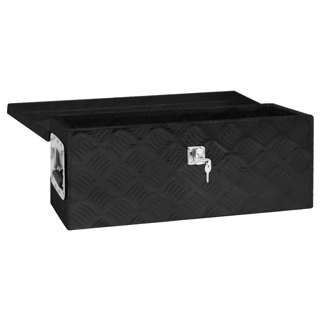 Säilytyslaatikko musta 60x23,5x23 cm alumiini - Harrastajankoti.fi