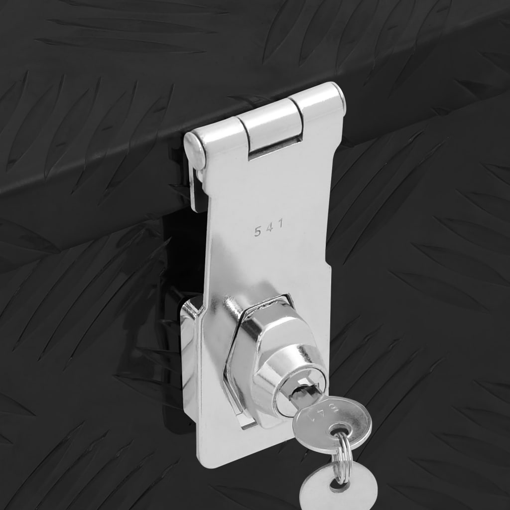 Säilytyslaatikko musta 70x31x27 cm alumiini - Harrastajankoti.fi