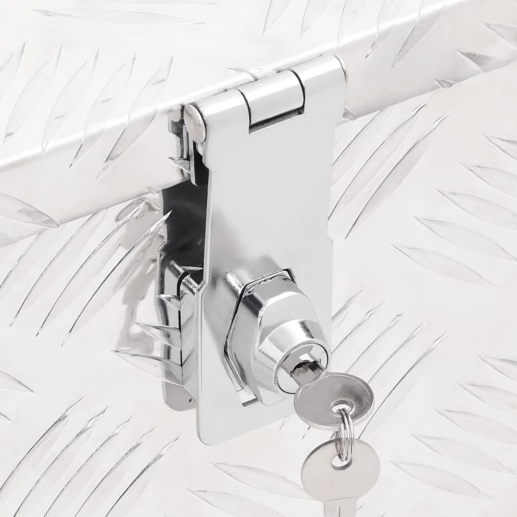 Säilytyslaatikko hopea 90x47x33,5 cm alumiini - Harrastajankoti.fi