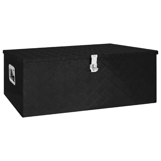 Säilytyslaatikko musta 100x55x37 cm alumiini - Harrastajankoti.fi
