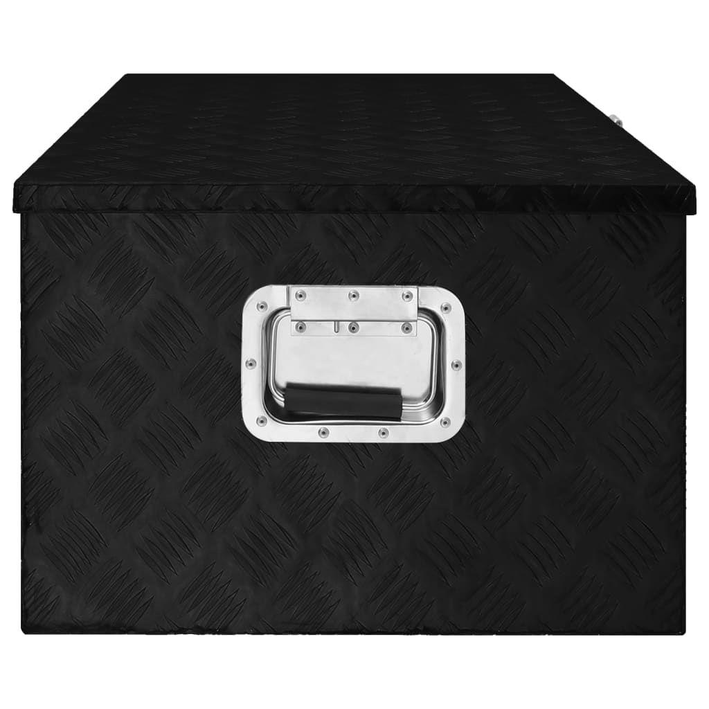 Säilytyslaatikko musta 100x55x37 cm alumiini - Harrastajankoti.fi