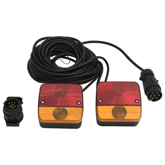 Perävaunuvalot 2 kpl pun. 10,5x5x9,5 cm 12V klassinen polttimo - Harrastajankoti.fi