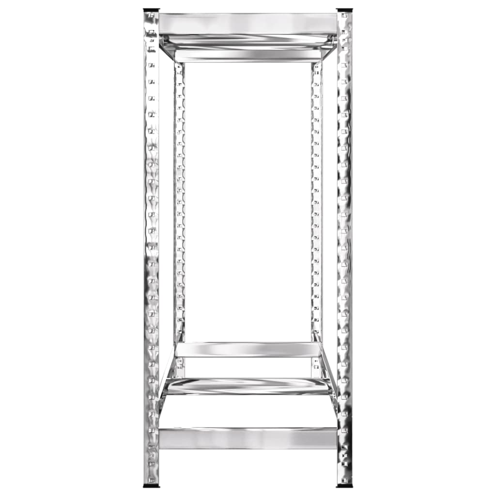 2-tasoinen Rengasteline hopea 110x40x110 cm teräs - Harrastajankoti.fi