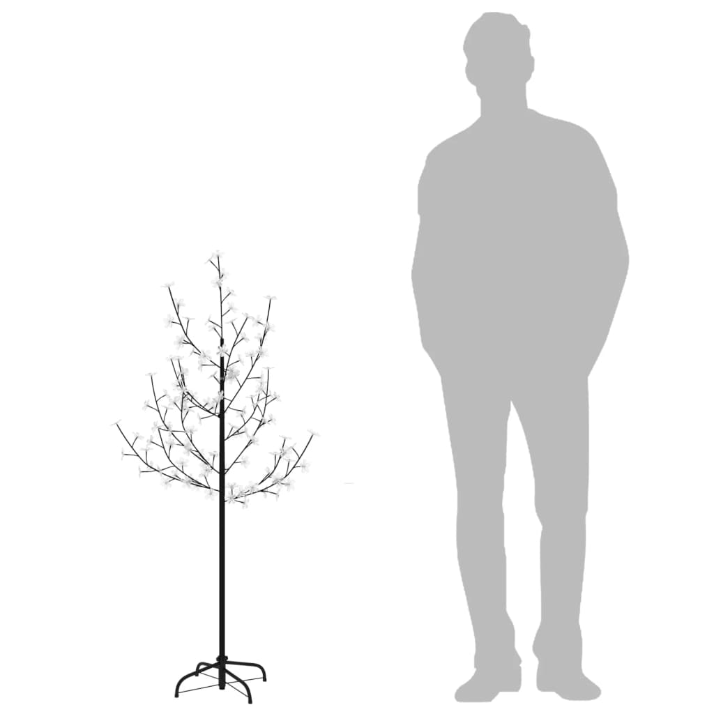 Kirsikankukka LED-puu lämmin valkoinen 84 LED-valoa 120 cm - Harrastajankoti.fi