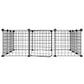 12-paneelinen lemmikkihäkki ovella musta 35x35 cm teräs - Harrastajankoti.fi