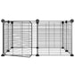 8-paneelinen lemmikkihäkki ovella musta 35x35 cm teräs - Harrastajankoti.fi
