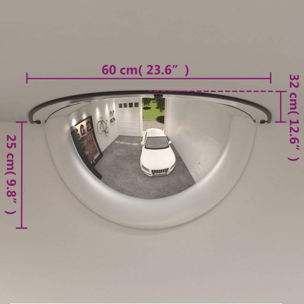 Puolikupu liikennepeilit 2 kpl Ø60 cm akryyli - Harrastajankoti.fi