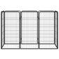 Koiranhäkki 8 paneelia musta 50x100 cm jauhemaalattu teräs - Harrastajankoti.fi