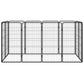 Koiranhäkki 12 paneelia musta 50x100 cm jauhemaalattu teräs - Harrastajankoti.fi
