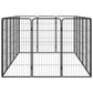 Koiranhäkki 16 paneelia musta 50x100 cm jauhemaalattu teräs - Harrastajankoti.fi