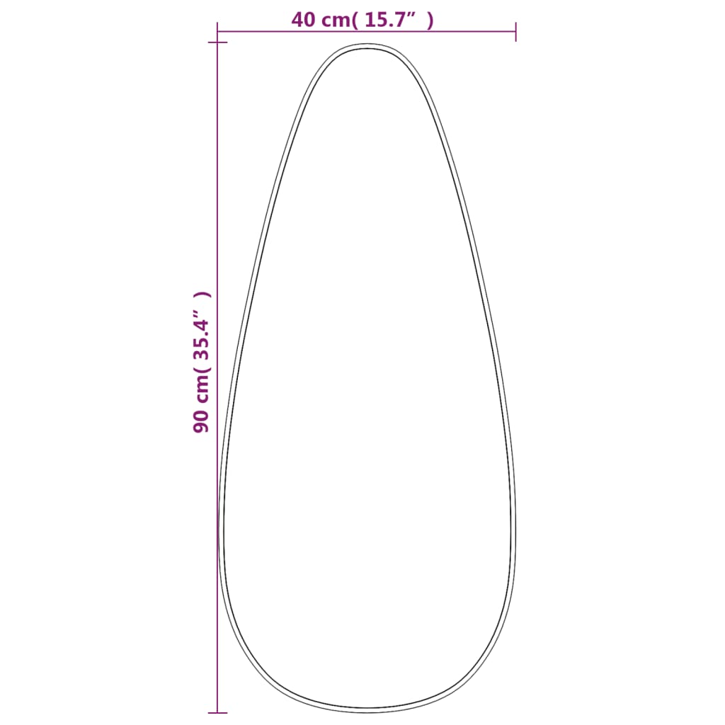 Seinäpeili hopea 90x40 cm - Harrastajankoti.fi