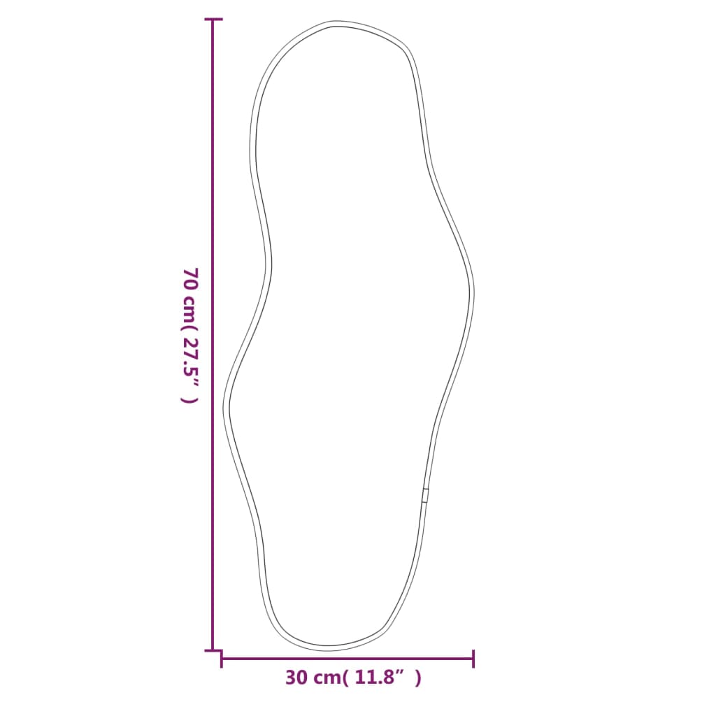 Seinäpeili hopea 70x30 cm - Harrastajankoti.fi