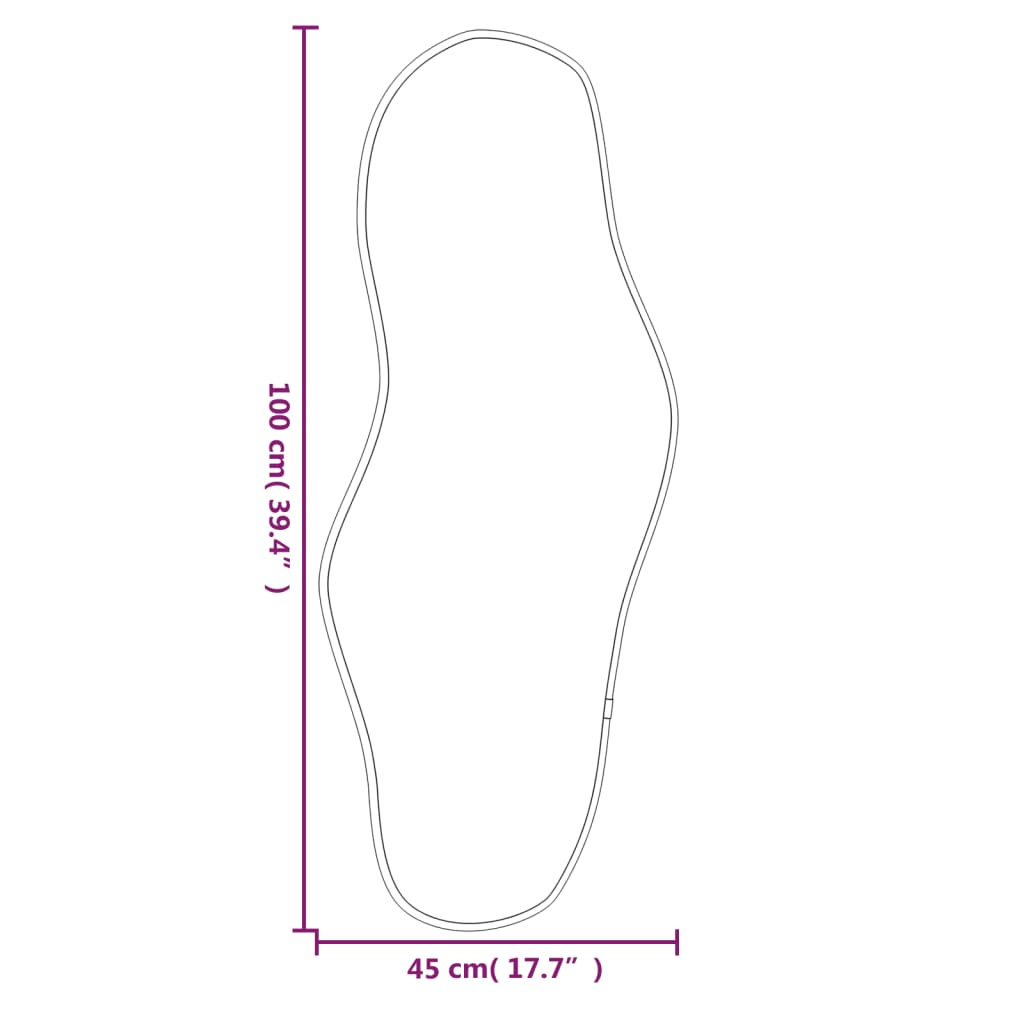Seinäpeili hopea 100x45 cm - Harrastajankoti.fi