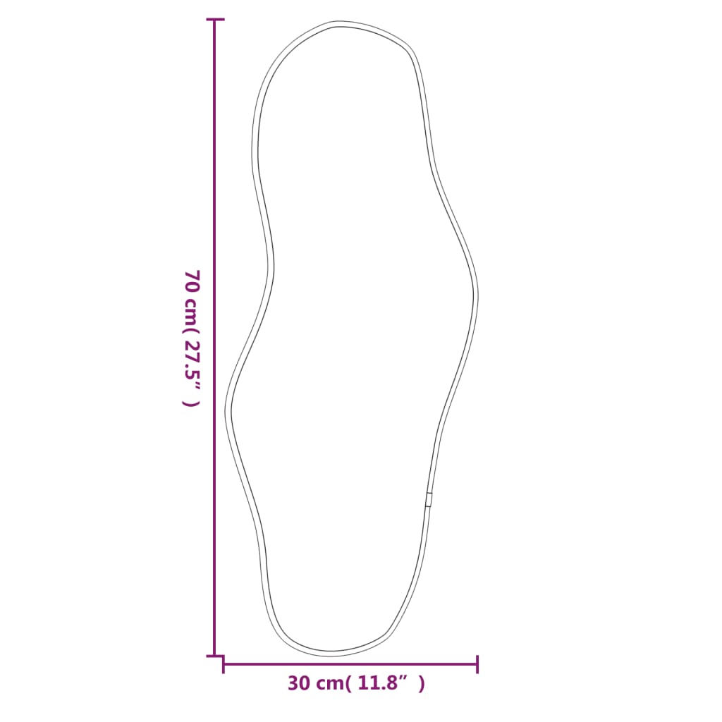 Seinäpeili musta 70x30 cm - Harrastajankoti.fi