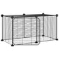 8-paneelinen lemmikkihäkki ovella musta 35x35 cm teräs - Harrastajankoti.fi