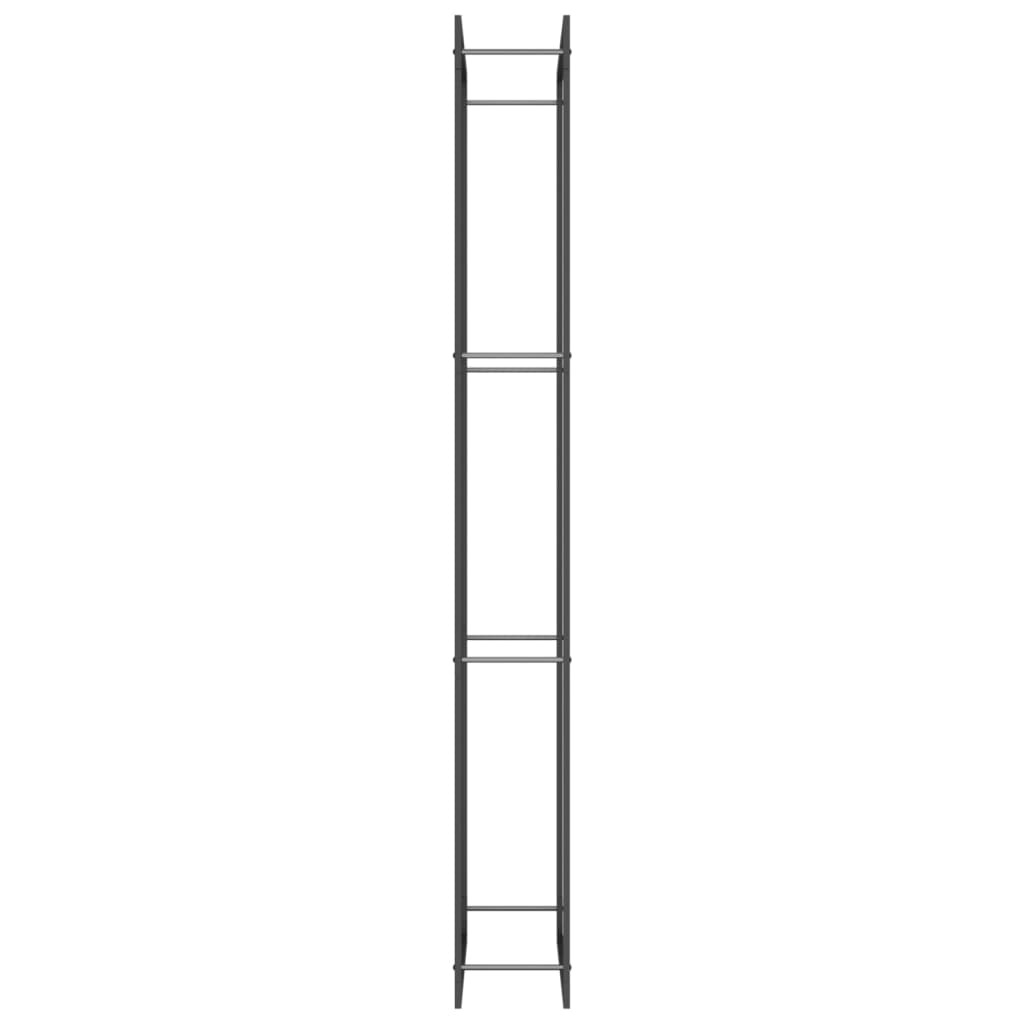 Polttopuuteline mattamusta 80x28x222 cm teräs - Harrastajankoti.fi