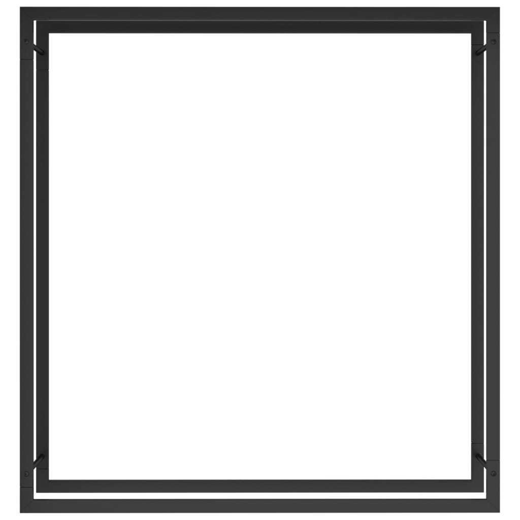 Polttopuuteline mattamusta 110x28x116 cm teräs - Harrastajankoti.fi