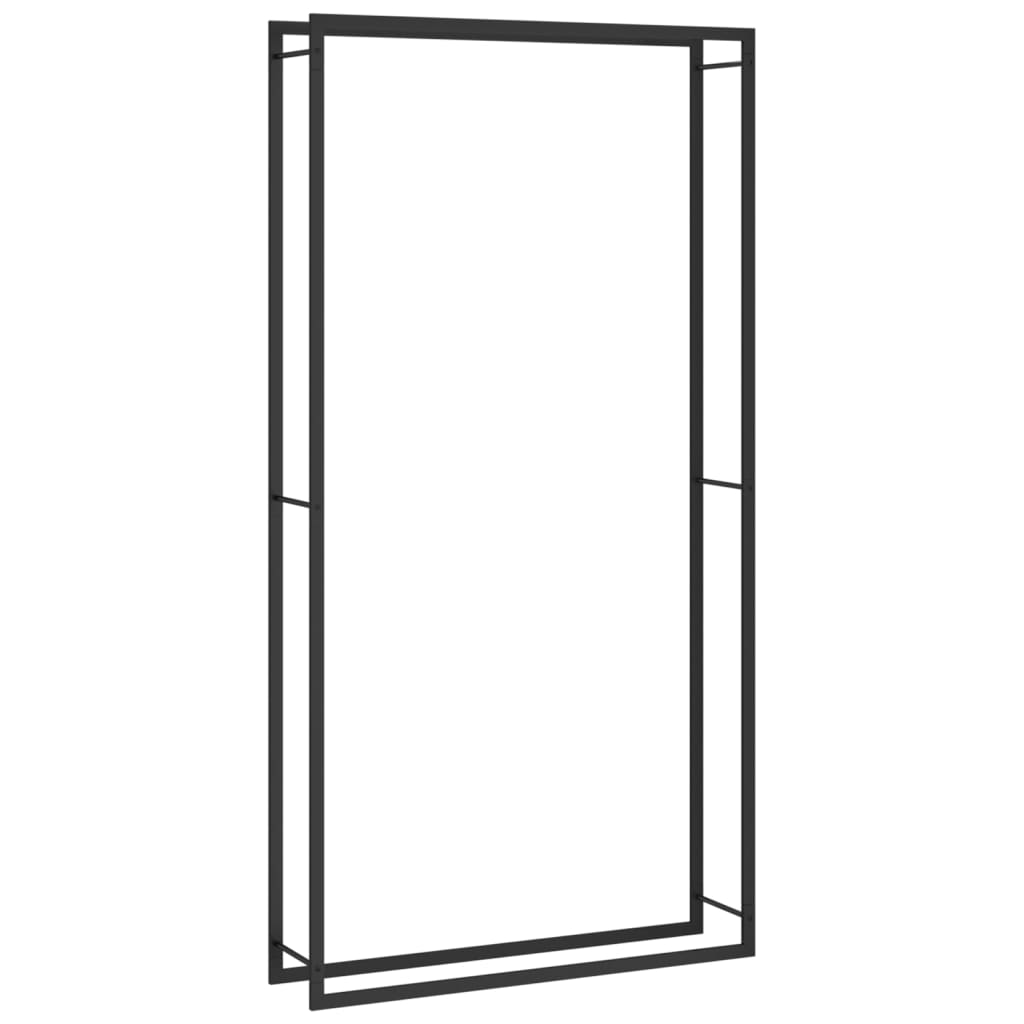Polttopuuteline mattamusta 110x28x214 cm teräs - Harrastajankoti.fi