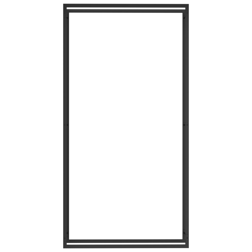 Polttopuuteline mattamusta 110x28x214 cm teräs - Harrastajankoti.fi