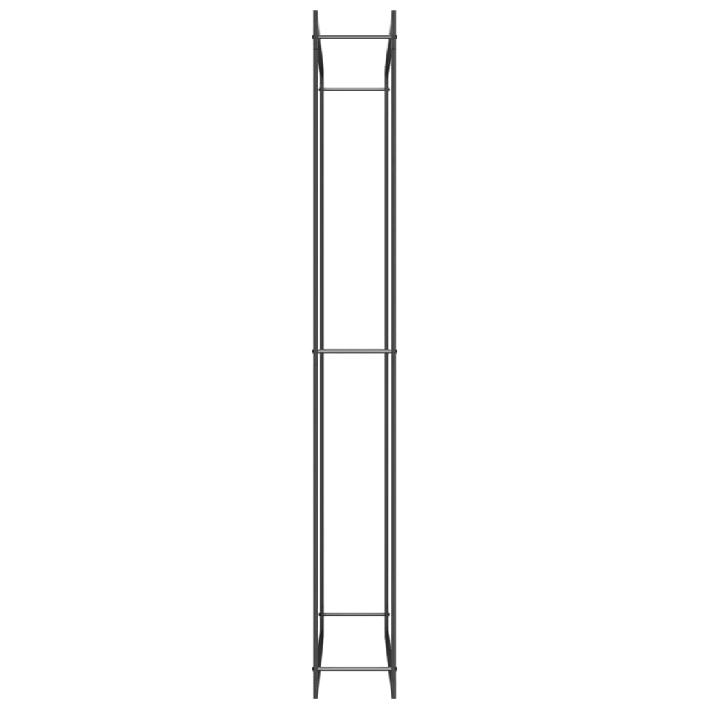 Polttopuuteline mattamusta 110x28x214 cm teräs - Harrastajankoti.fi
