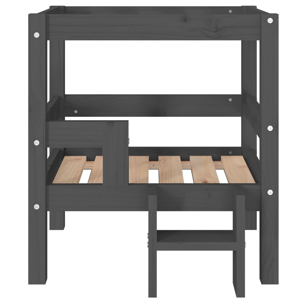 Koiransänky harmaa 55,5x53,5x60 cm täysi mänty - Harrastajankoti.fi