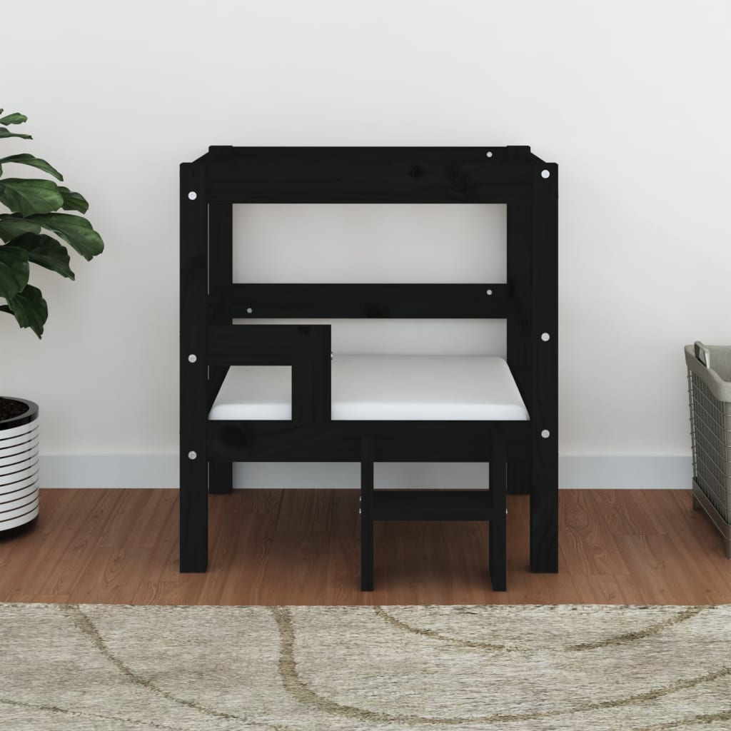 Be Basic Koiransänky musta 55,5x53,5x60 cm täysi mänty - Harrastajankoti.fi