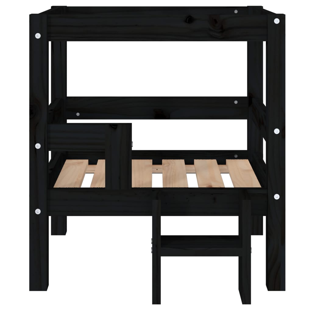 Be Basic Koiransänky musta 55,5x53,5x60 cm täysi mänty - Harrastajankoti.fi