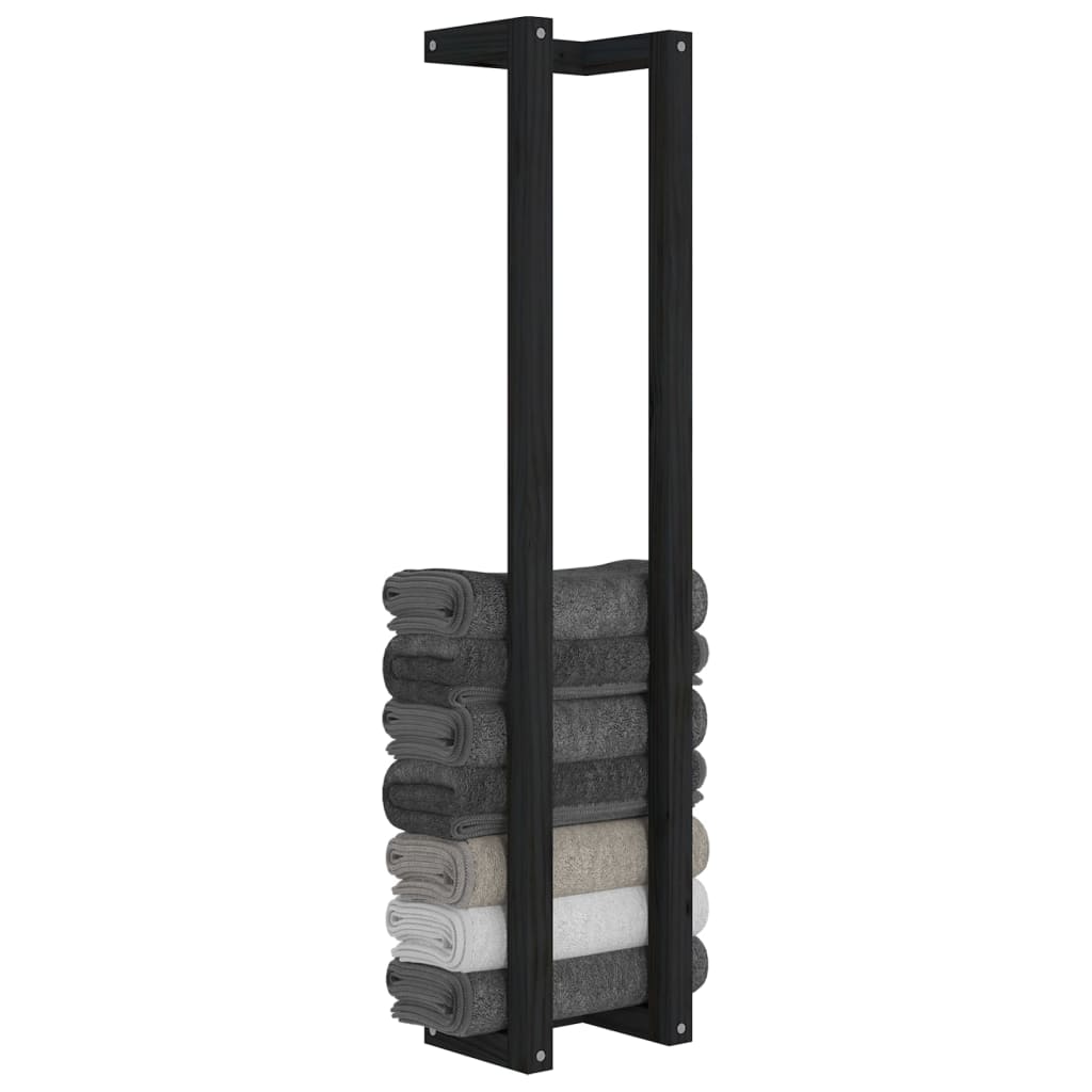 Pyyheteline musta 23x18x110 cm täysi mänty - Harrastajankoti.fi