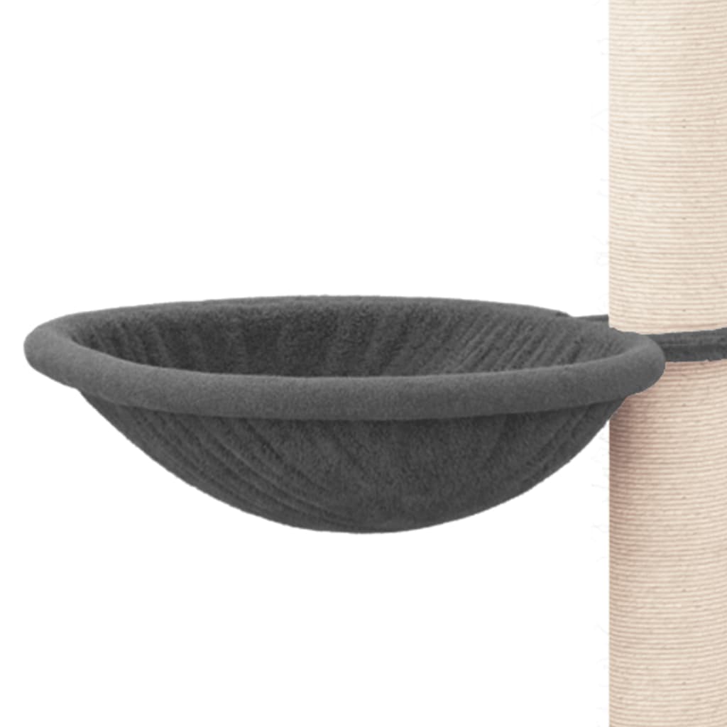 Kissan kiipeilypuu sisal- raapimispylväillä t.harmaa 94,5 cm - Harrastajankoti.fi