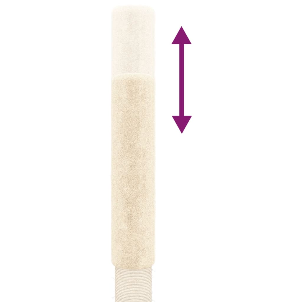 Kattoon asti yltävä kissan kiipeilypuu kerma 263,5-289,5 cm - Harrastajankoti.fi