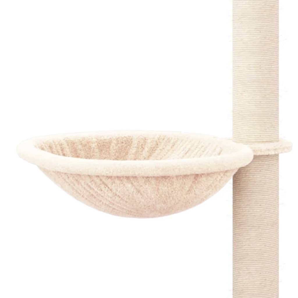 Kattoon asti yltävä kissan kiipeilypuu kerma 263,5-289,5 cm - Harrastajankoti.fi