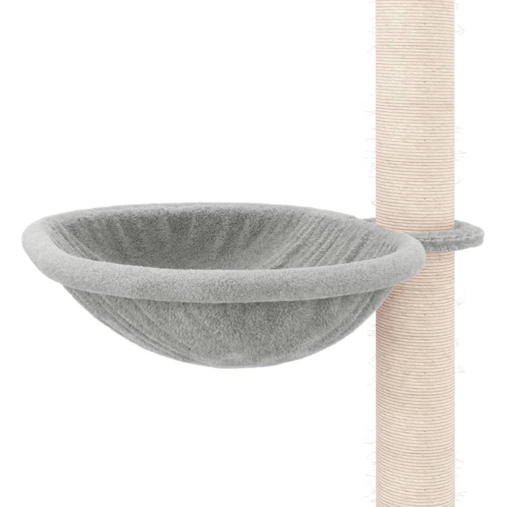 Kattoon asti yltävä kissan kiipeilypuu v.harmaa 263,5-289,5 cm - Harrastajankoti.fi