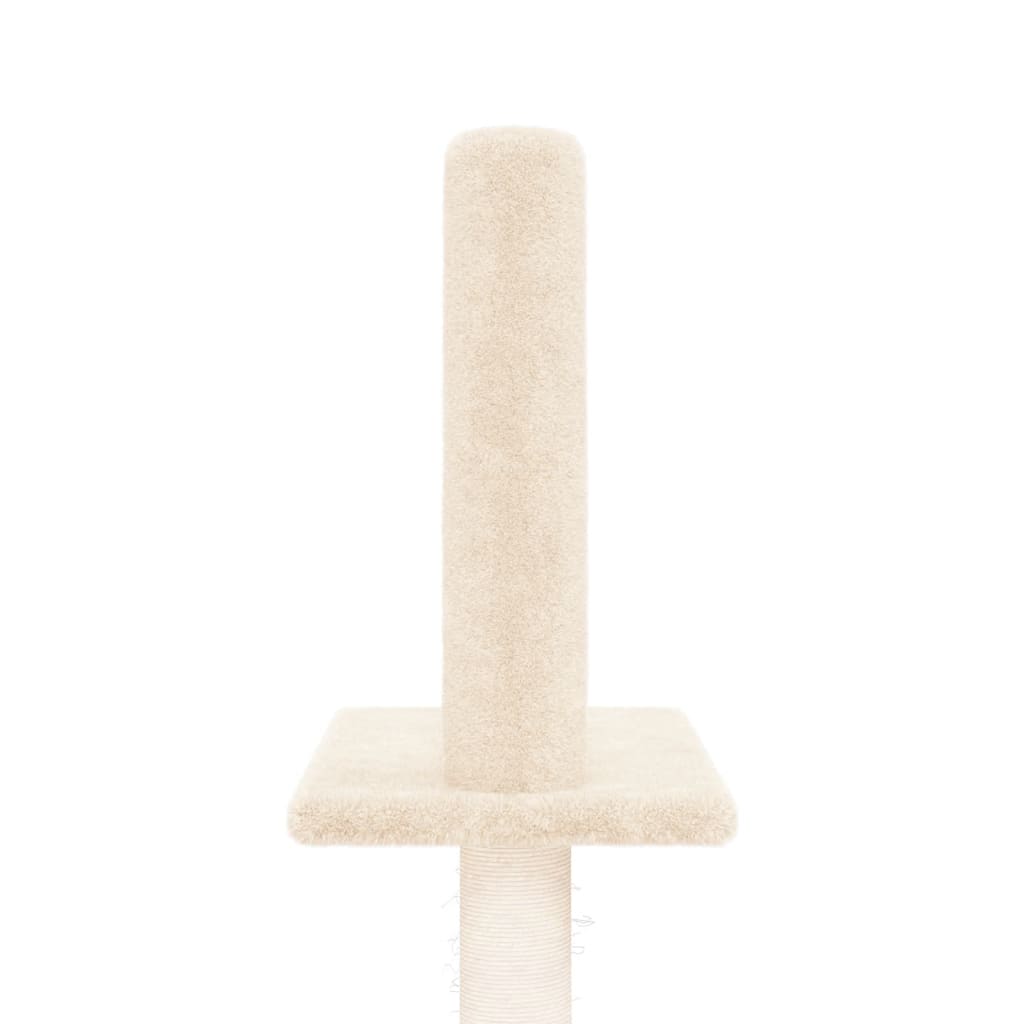 Kattoon asti yltävä kissan kiipeilypuu kerma 250,5-276,5 cm - Harrastajankoti.fi