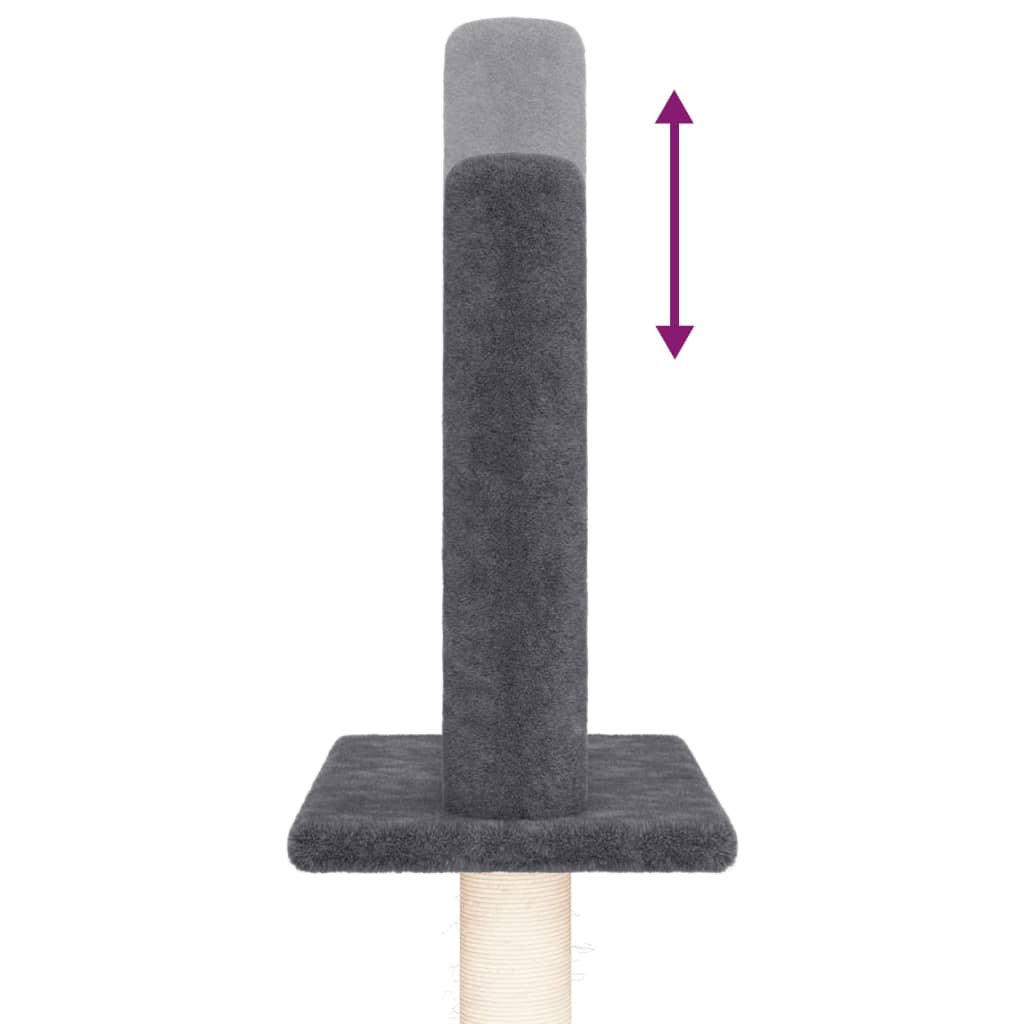 Kattoon asti yltävä kissan kiipeilypuu t.harmaa 250,5-276,5 cm - Harrastajankoti.fi