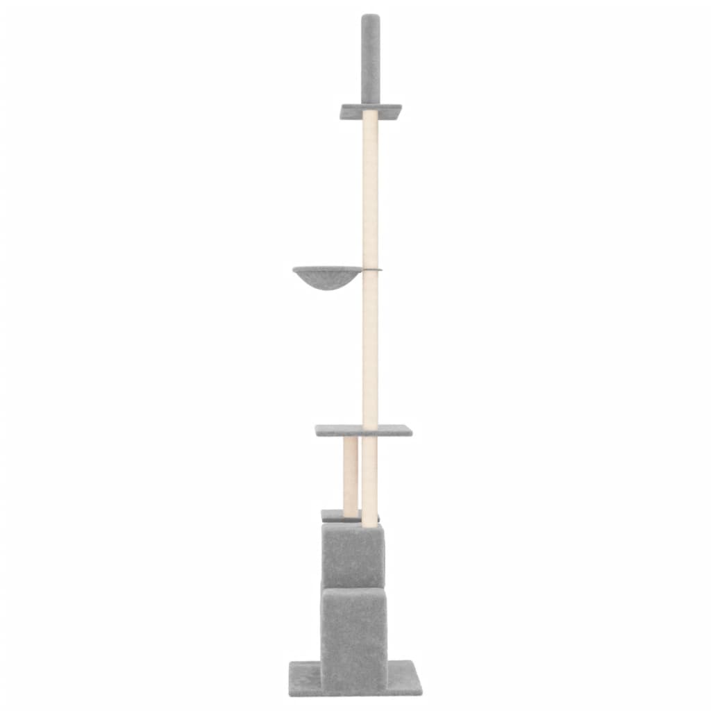 Kattoon asti yltävä kissan kiipeilypuu v.harmaa 250,5-276,5 cm - Harrastajankoti.fi